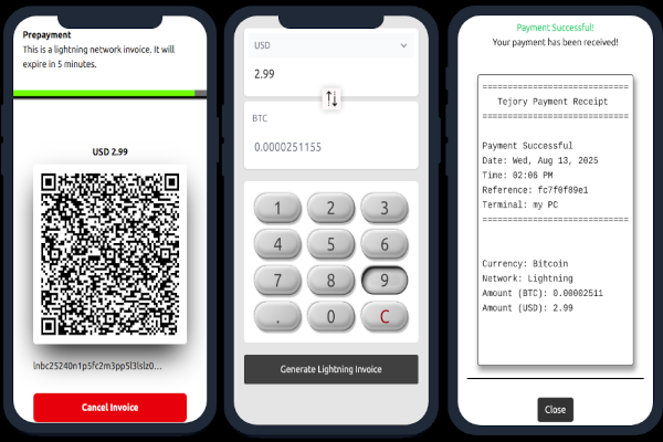 A crypto payment terminal